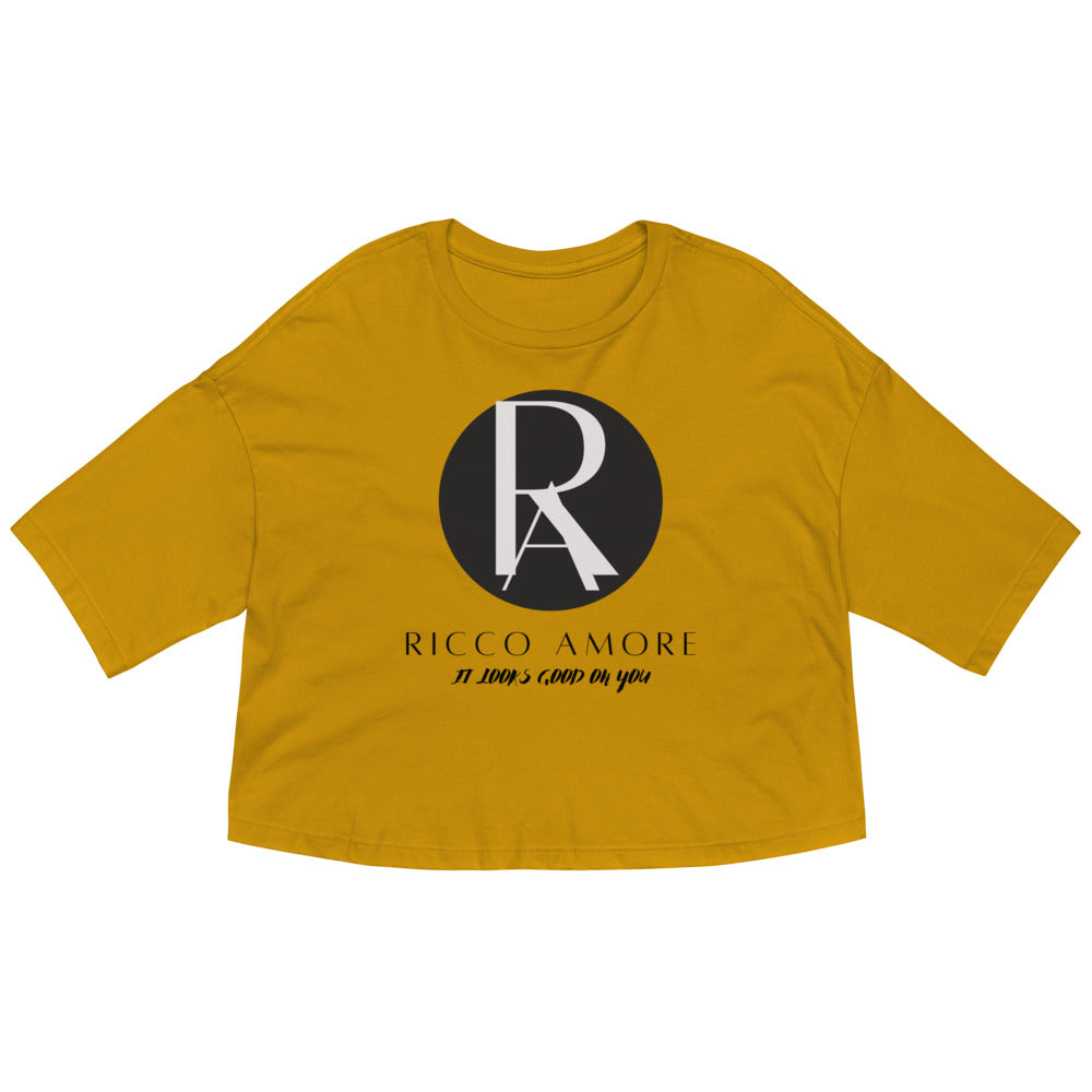 Ricco Amore’s Loose drop shoulder crop top