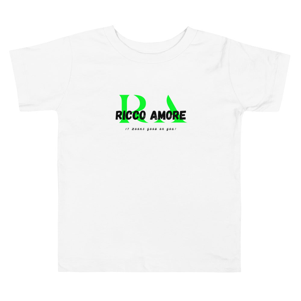 R+A Green & White Toddler Short Sleeve Tee