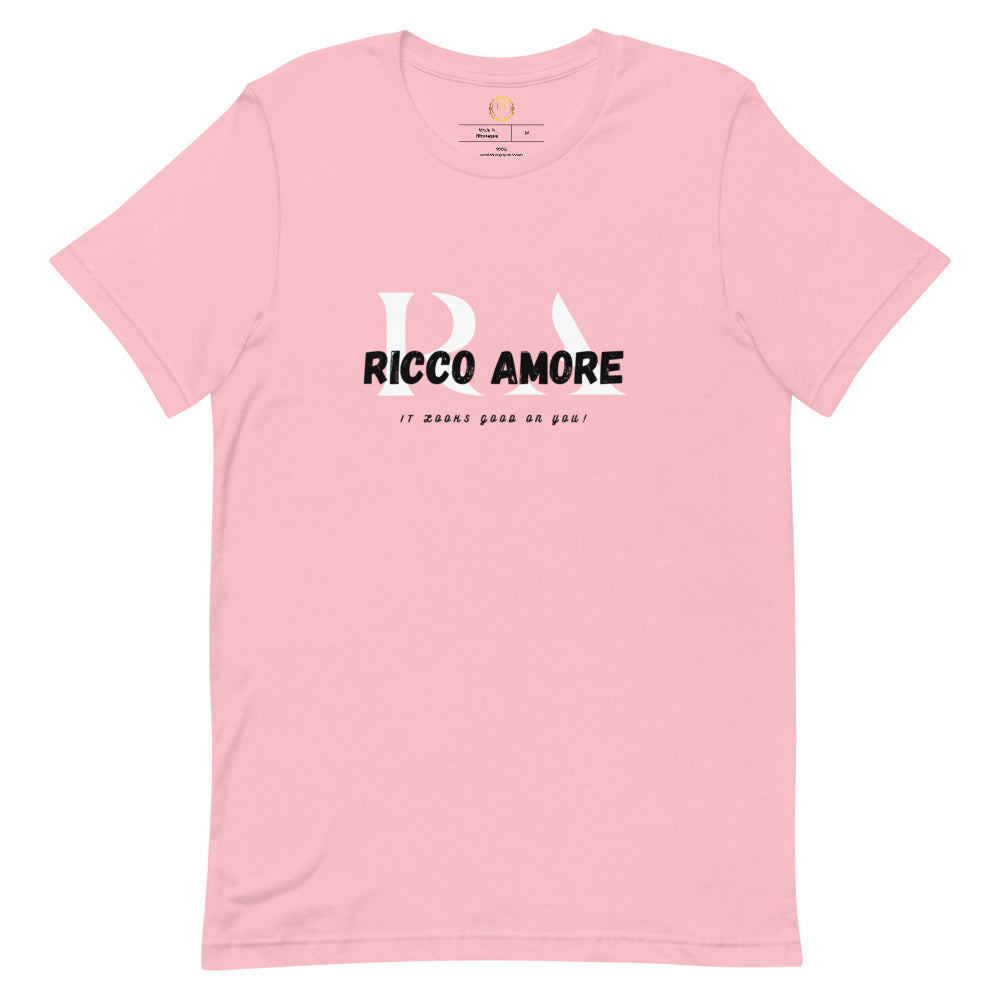 R+A White&Pink Short-sleeve unisex t-shirt