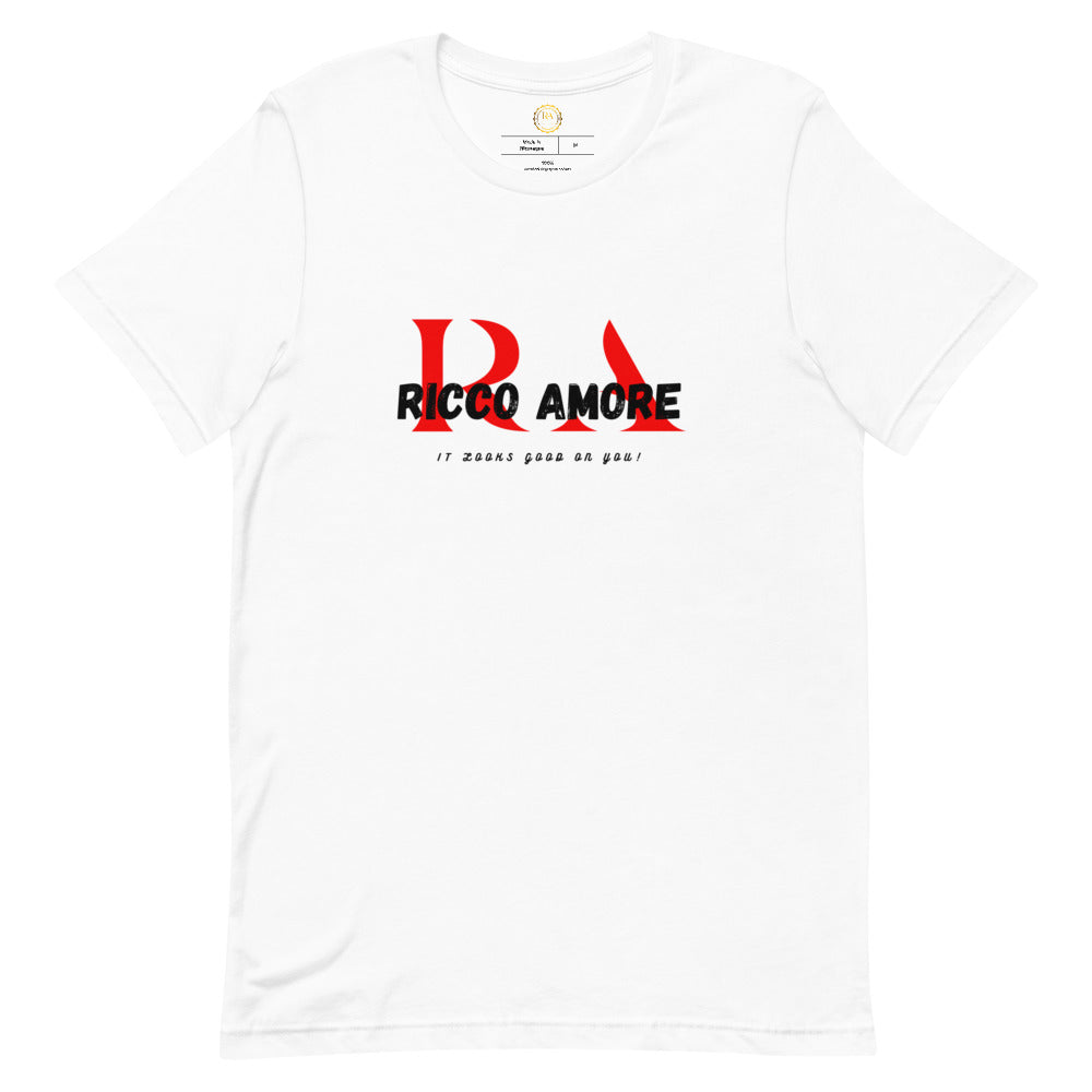 R+A Red&White Short-sleeve unisex t-shirt