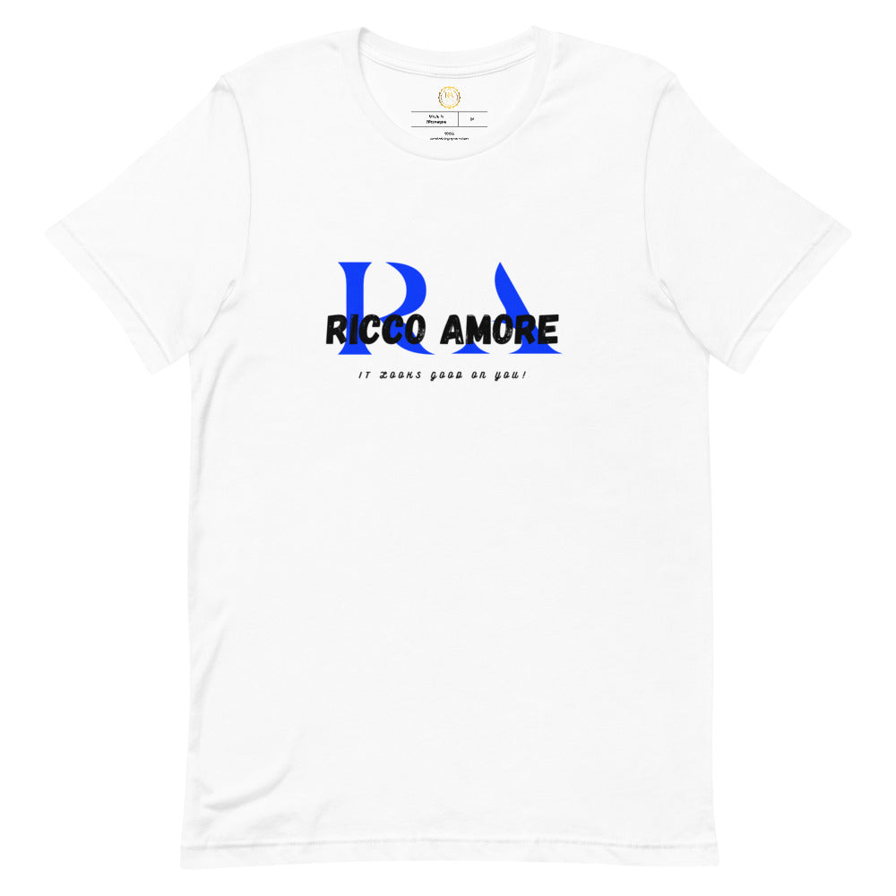 R+A Blue&White Short-sleeve unisex t-shirt