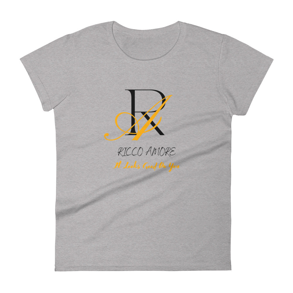 Orange +Black Women's short sleeve t-shirt