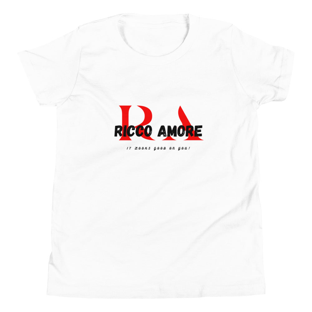 R+A Red & White Youth Short Sleeve T-Shirt