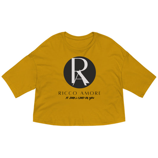 Ricco Amore’s Loose drop shoulder crop top