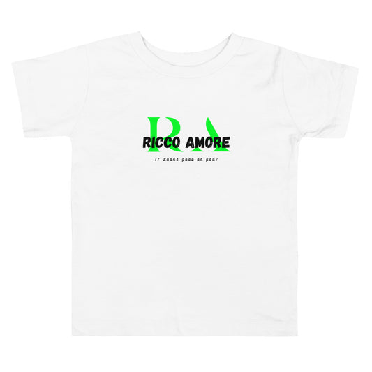 R+A Green & White Toddler Short Sleeve Tee