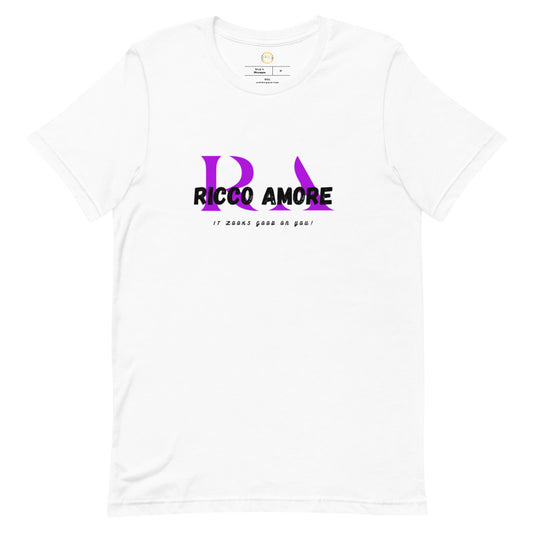 R+A Purple&White Short-sleeve unisex t-shirt