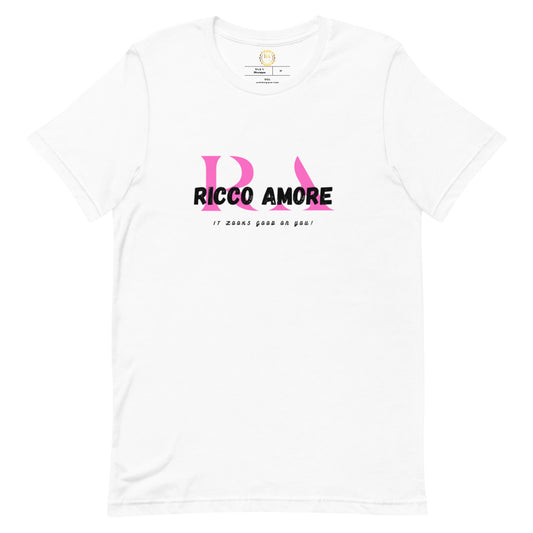 R+A Pink&White Short-sleeve unisex t-shirt