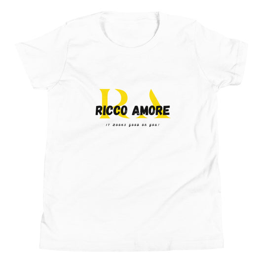 R+A Yellow & White Youth Short Sleeve T-Shirt